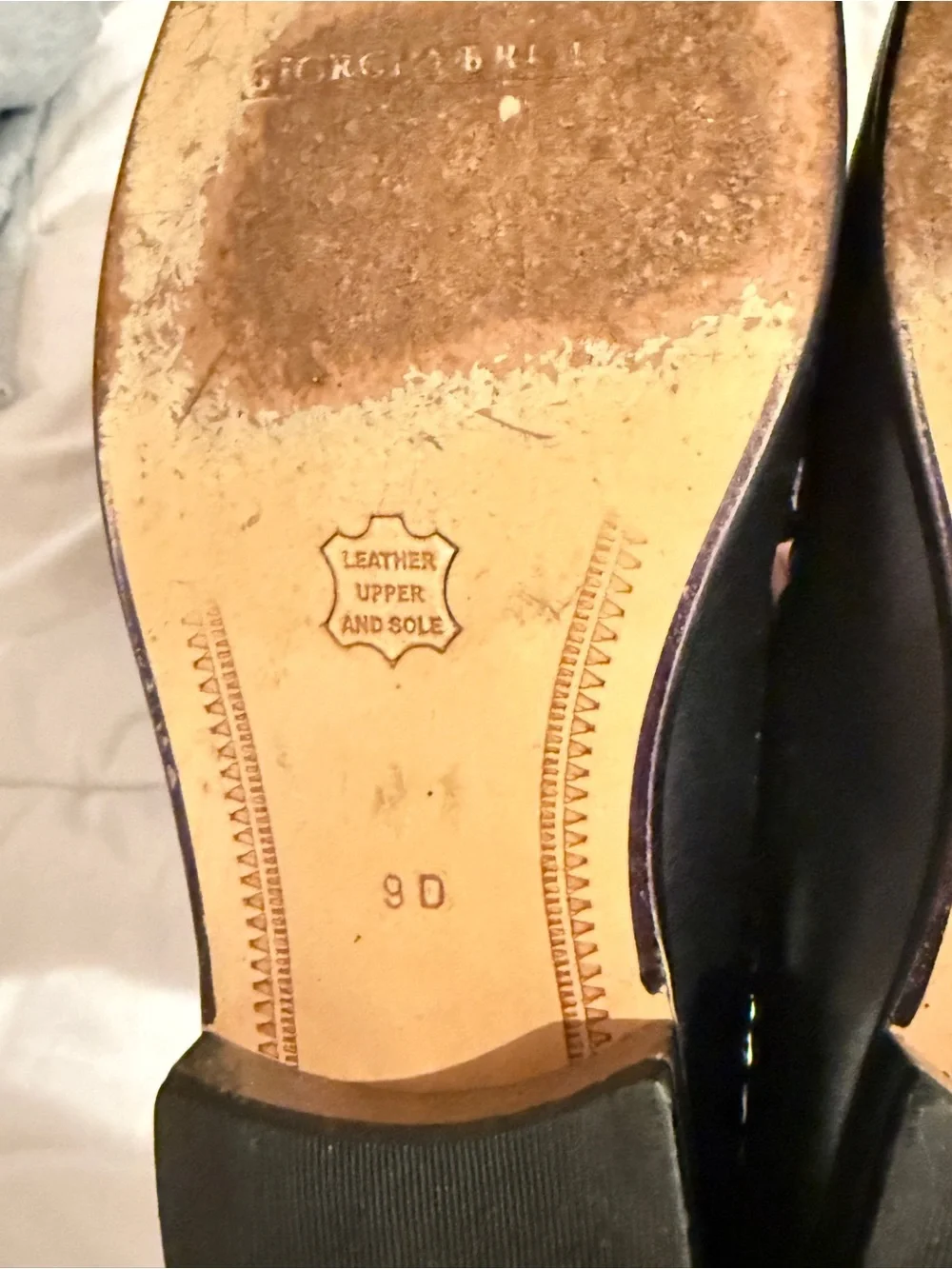 Giorgio Brutini Black Woven Leather Slip-On Loafers